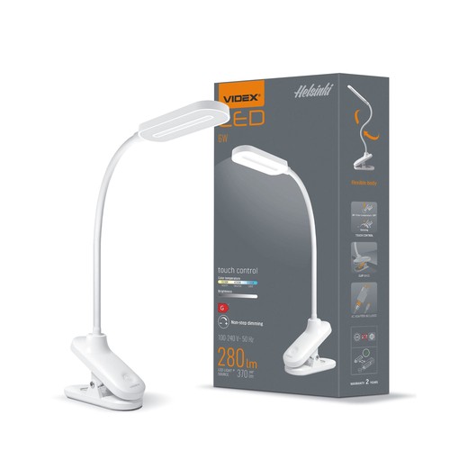 Helsinki skrivbordslampa - LED, dimbar, vit