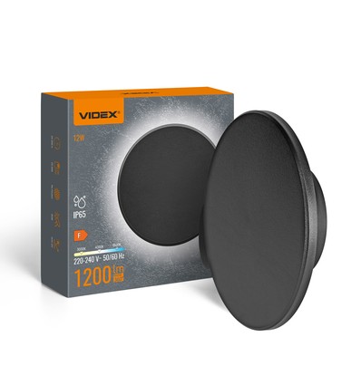 DOME vägglampa 12W - CCT, IP65, svart