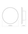 Dome 12W rund LED-vägglampa - IP65, CCT, svart