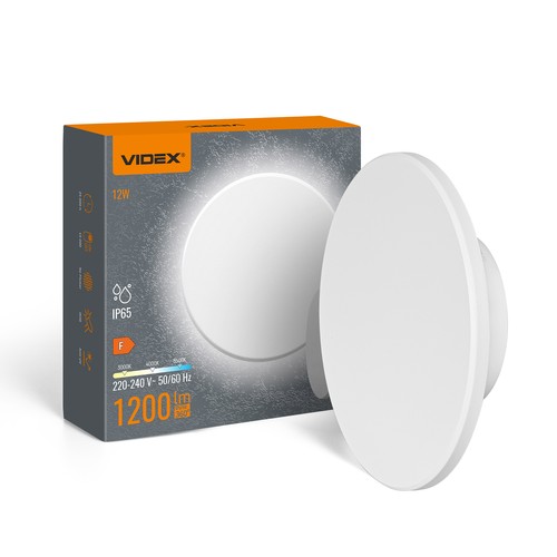 Dome 12W rund LED-vägglampa - IP65, CCT, vit