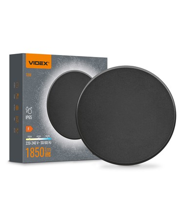 18W LED vägg/taklampa - IP65, CCT, 1850lm, svart, Bulkhead