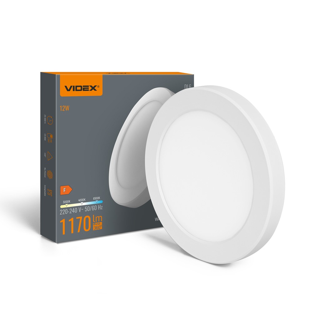 Dl6r Taklampa 12w Led Varmvit Neutral 6500k 220v Vit Kulör : Neutral