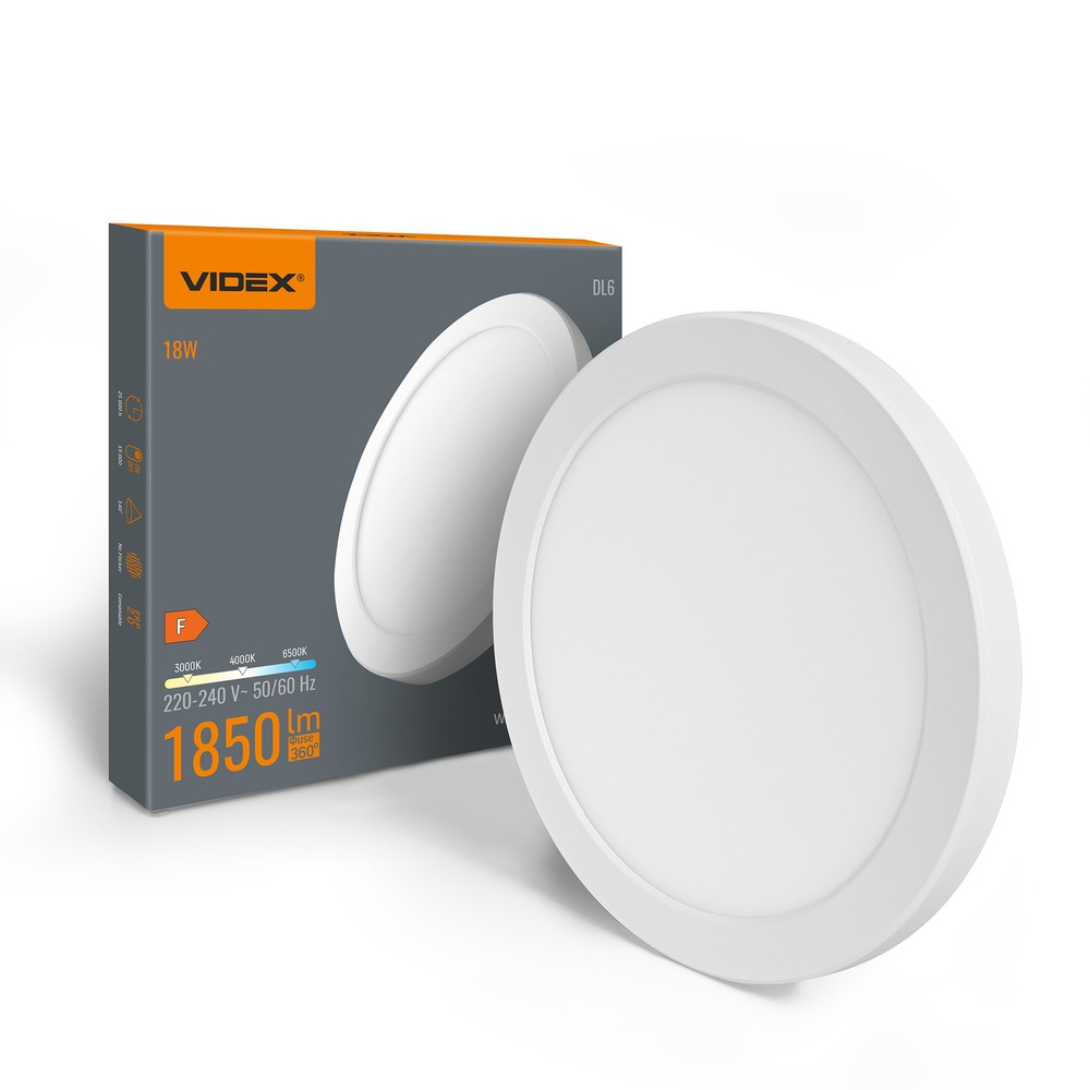 Dl6r Taklampa 18w Led Varmvit Neutral 6500k 220v Vit Kulör : Neutral