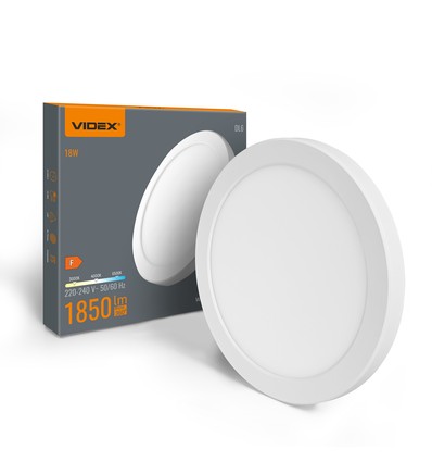 Dl6r taklampa 18W - LED, varmvit, neutral, 6500K, 220V, vit