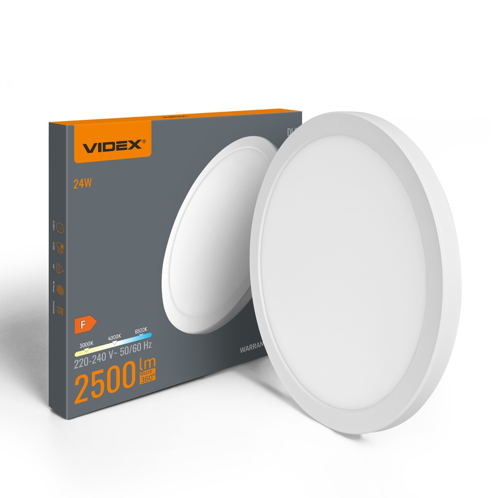Dl6r Taklampa 24w Led Varmvit Neutral 6500k 220v Vit Kulör : Neutral