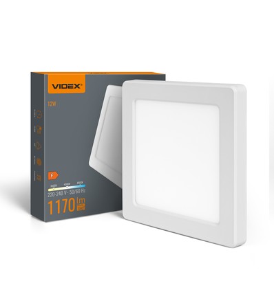 12W LED infällnadspanel / taklampa - 1170lm, 3CCT, 16,7x16,7cm, vit kant, för infällnad eller utanpåliggande