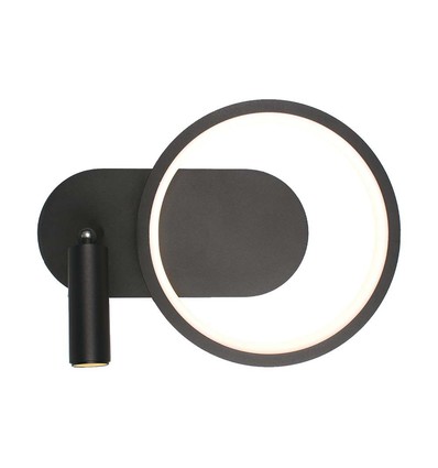 250x100x180mm VT-7906 vägglampa 14W - LED, metall lampskärm, 3000K, svart