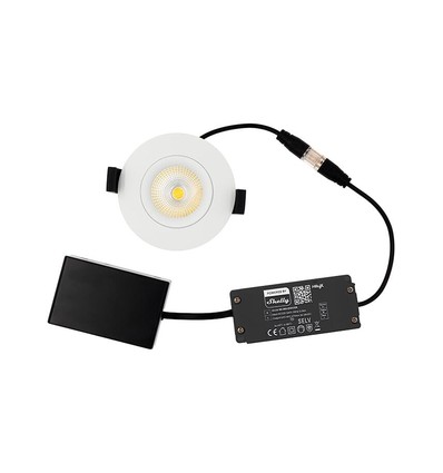 HiluX DS8 Tilt360 - Shelly Smart LED Infälld Spotlight, RA95, 2200-6500K, Svart