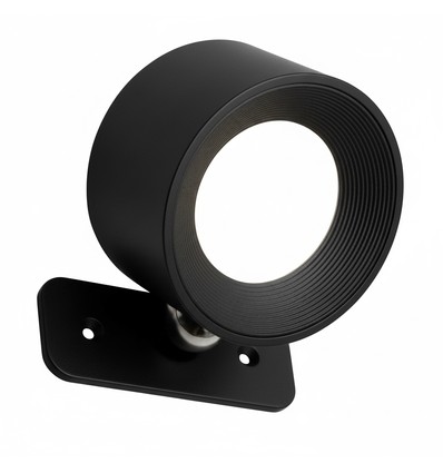 Uppladdningsbar vägglampa CCT - 4,5W, Matt svart, rund, 360° roterbar, IP20, inkl. ljuskälla