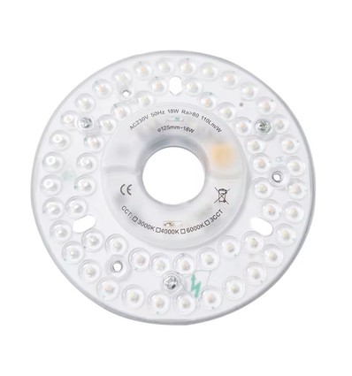 18W dimbar LED-insats med linser, flimmerfri - Ø13 cm, ersätt G24, cirkelrör och kompaktlysrör