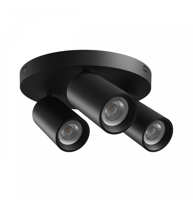 Madara Altro Round 3xGU10 takspot - Svart, Ø22cm, IP20, utan ljuskälla