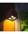 9W LED Solcellsvägglampa - IP65, CCT, 3 ljusfärger, PIR-sensor, corten hölje
