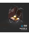 9W LED Solcellsvägglampa - IP65, CCT, 3 ljusfärger, PIR-sensor, corten hölje