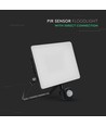Vt-4919-fc LED projektor 20W - med snabb anslutning, PIR-sensor, 4000K, svart hus, 120lm/W