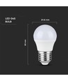 G45 VT-290 lampa 6,5W E27 - plast, 3000K