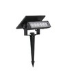 0,9W VT-41009 LED väggmonterad lampa - Mini, spetsig solcell, 2-i-1, 3000K, svart, IP65