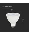 GU5.3 6W LED spotlampa, 12V - MR16
