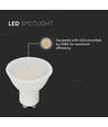 VT-205 spotlampa 4,5W GU10 - slät plast, Cree-chip, 6500K, 100°, 6 års garanti