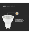 VT-292 spotlampa 7,5W GU10 - plast, Cree-chip, 6500K, 110°, 6 års garanti