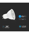 Vt-291 spotlight 7,5W GU10 - plast, Cree-chip, 6500K, 38°, 6 års garanti