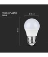 6,5W E27 LED-lampa - G45, klotlampa, 230V
