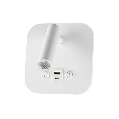 VT-80068 LED sänglampa 8W - med USB/PD laddning, Cree-chip, 3000K, vit