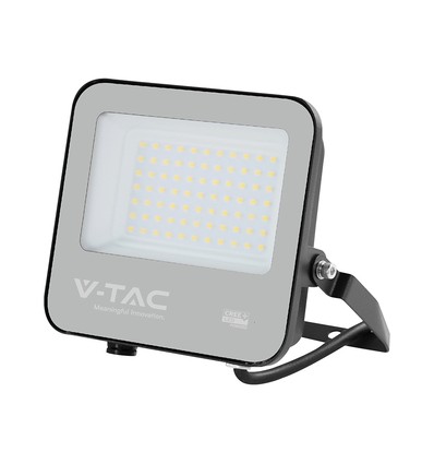 VT-4455 projektör 50W - LED, Cree-chip, 3000K, svart hus, grått glas, 135lm/W, 6 års garanti, IP65