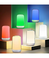 Uppladdningsbar RGB+CCT LED bord-/nattlampa - Vit, touch dimbar, IP20 inomhus