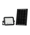 VT-54W LED projektor 50W - med solpanel, CCT:7in1, svart hus, batteriindikator, IP65