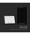VT-204W LED projektor 200W - med solpanel, CCT: 7in1, svart hus, med batteriindikator, IP65