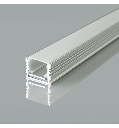 2000 mm VT-71005 monteringssats - diffusor för LED-remsa yta, 17x14 mm, silver