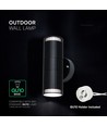 VT-10175 vägglampa - GU10, dubbelt huvud, IP44