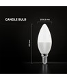 E14 6,5W LED-kronljuslampa - Cree LED Chip, 6 års garanti, C37