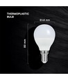 E14 6,5W LED klotlampa - P45, Samsung LED chip, 600lm, 180°