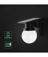 VT-11149CCT LED vägglampa 0,9W - sol, 3-i-1, svart, IP54, med fjärrkontroll