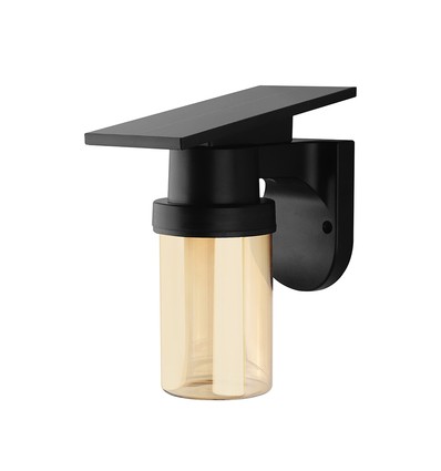 0,9W Solara LED vägglampa med solcell - IP54, svart, 120lm, 3-i-1 CCT, inkl. fjärrkontroll