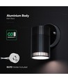 Utomhusvägglampa svart GU10 - en ljusriktning, lyser ned