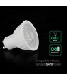 GU10 6W LED lampa - 445lm, 38°, Samsung LED chip, vit plast, ersätter 60W