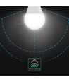 E27 9W LED lampa - A60, 806lm, ersätter 60W, vit plast