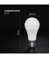A60 VT-2112 LED 10,5W E27 - plastlampa, Cree-chip, 3000K, 6 års garanti