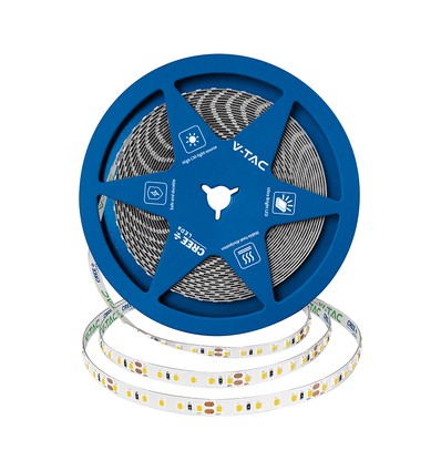 120 VT-2835 LED-ljusslinga 10W/m - Cree-chip 4000K IP20 24V 8mm dubbel PCB (10m/rulle) (pris per meter)