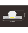 5m 230V RA93 vattentät HiCri slim COB strip - Inne/Ute, IP67, 296 LED, 10W/m, självhäftande