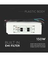 Vt-22153 LED strömförsörjning 150W - plast, smal, 12V, IP67
