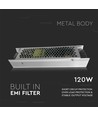 120W / 24V DC Slim strömförsörjning - 5A, IP20, metallhölje