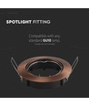 GU10 infälld spot - Rund, brons, IP20, utan ljuskälla