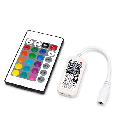 Smart Home RGB controller - Fungerar med Google Home, Alexa och smartphones, 12V (144W), 24V (288W)
