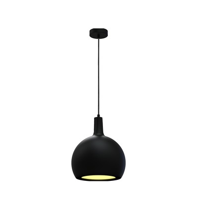 E27 Designer pendellampa, Ø28cm - Svart, metall och keramik, utan ljuskälla, max 60W