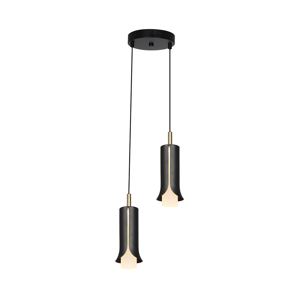 1770mm Vt 89026 Taklampa 2x5w Led Dekorativ 200mm 3000k Sand Svart Guld Kulör : Varm