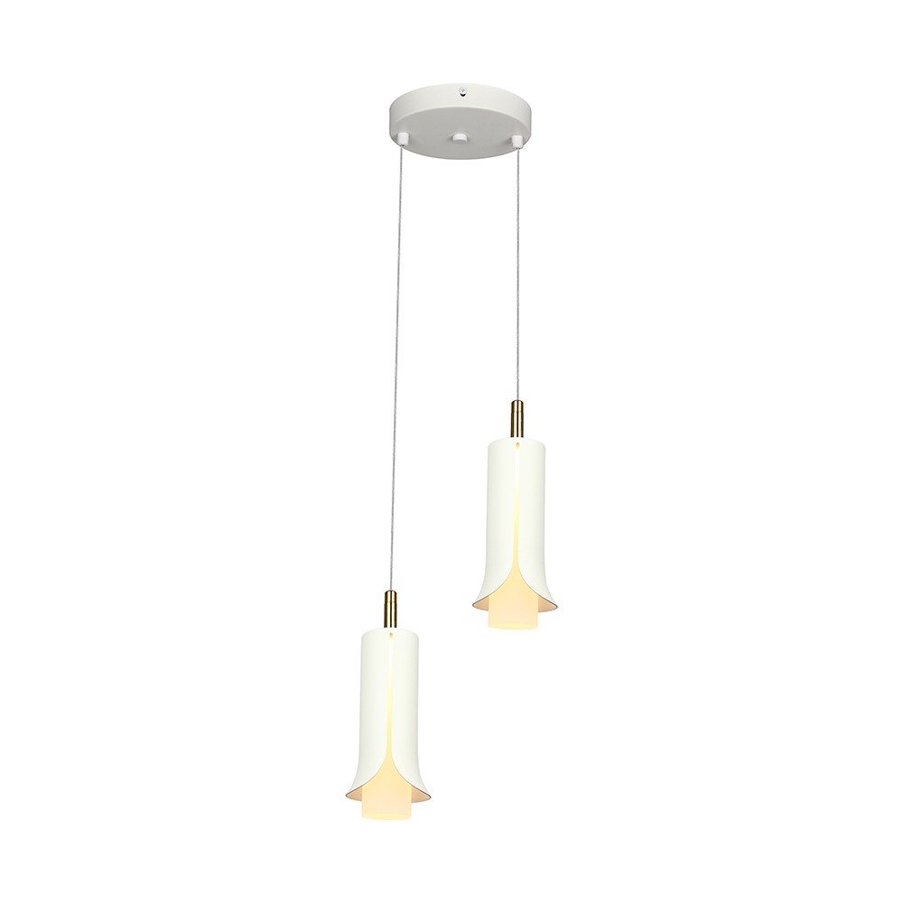 200x1770 Mm Vt 89026 Taklampa 2x5w Led Dekorativ 3000k Sandvit Guld Kulör : Varm