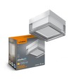 9W fyrkantig LED vägg/taklampa - 3CCT, IP65, vit, Bulkhead